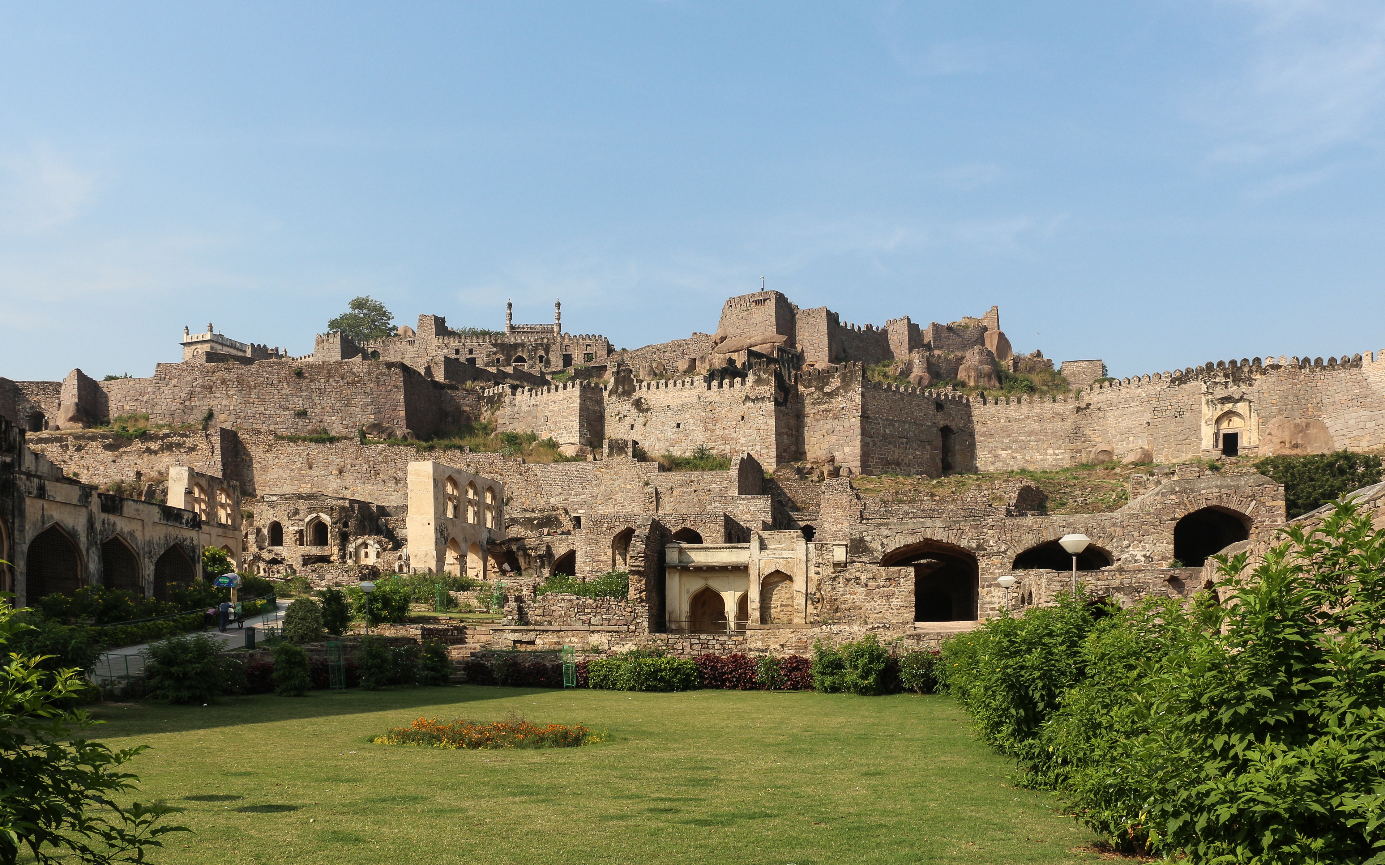 Golconda Fort massive walls Hyderabad