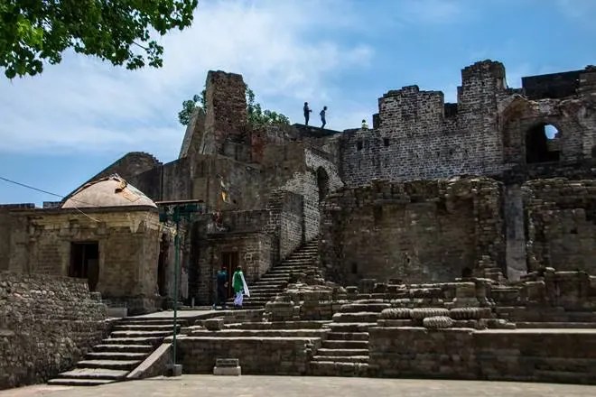 Temple complex inside Kangra Fort